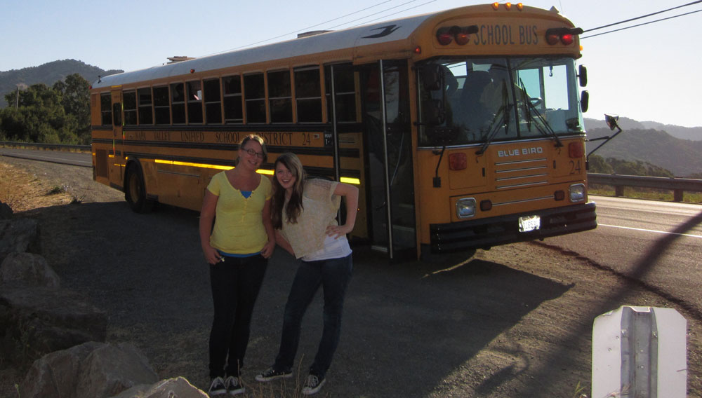 students and bus